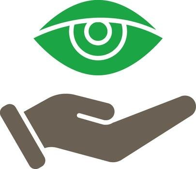 About eye analysis simplified design style piece free vector